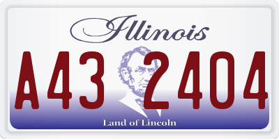IL license plate A432404