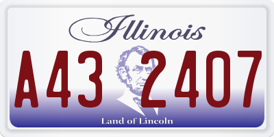 IL license plate A432407