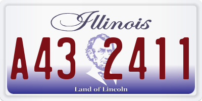 IL license plate A432411