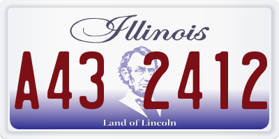 IL license plate A432412