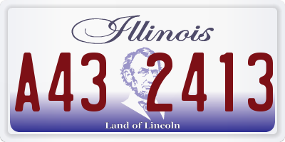 IL license plate A432413