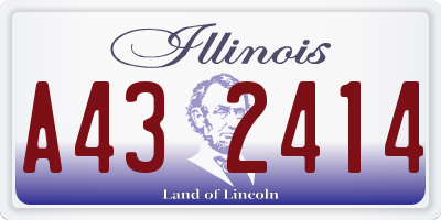 IL license plate A432414