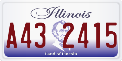 IL license plate A432415