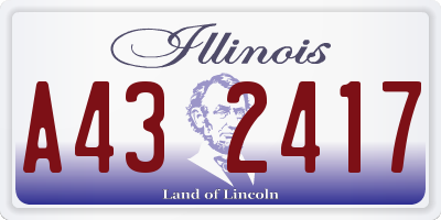 IL license plate A432417