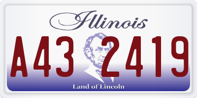 IL license plate A432419