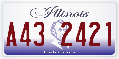 IL license plate A432421