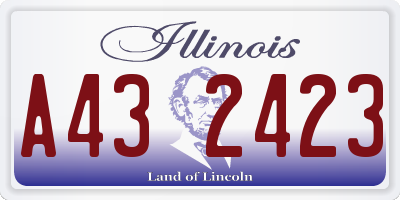 IL license plate A432423