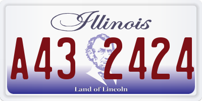 IL license plate A432424