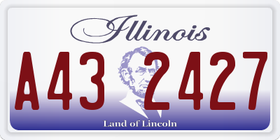 IL license plate A432427