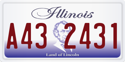 IL license plate A432431