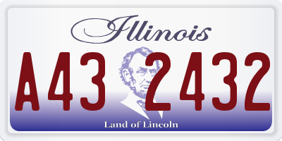 IL license plate A432432