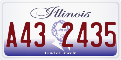 IL license plate A432435