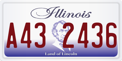 IL license plate A432436