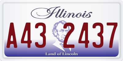 IL license plate A432437