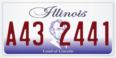 IL license plate A432441