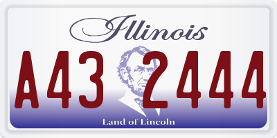 IL license plate A432444