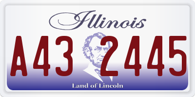 IL license plate A432445