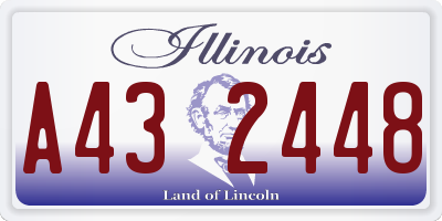 IL license plate A432448