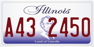 IL license plate A432450