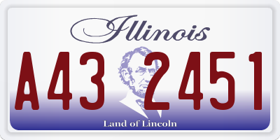 IL license plate A432451