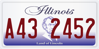 IL license plate A432452