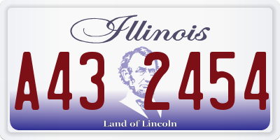 IL license plate A432454
