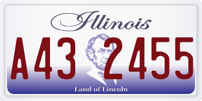 IL license plate A432455