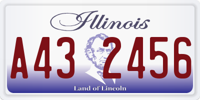 IL license plate A432456