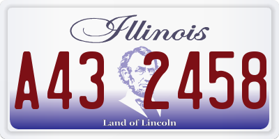 IL license plate A432458