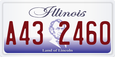 IL license plate A432460