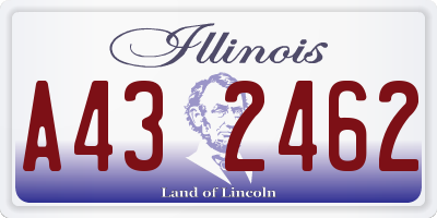 IL license plate A432462