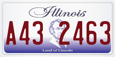 IL license plate A432463