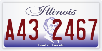 IL license plate A432467