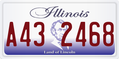 IL license plate A432468