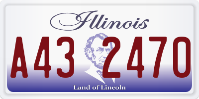 IL license plate A432470