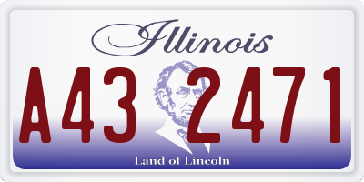 IL license plate A432471