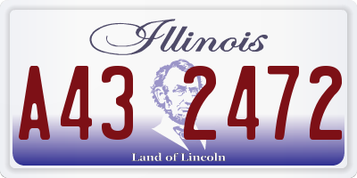 IL license plate A432472