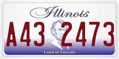 IL license plate A432473