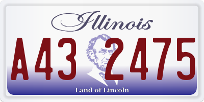 IL license plate A432475