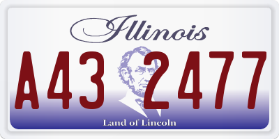 IL license plate A432477