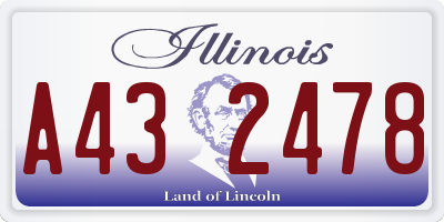 IL license plate A432478