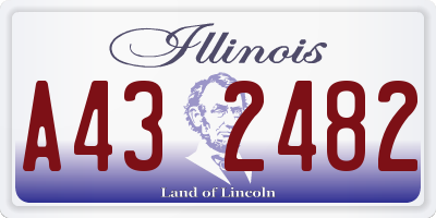 IL license plate A432482