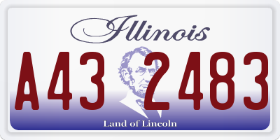 IL license plate A432483