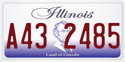 IL license plate A432485