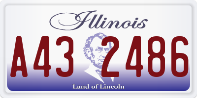 IL license plate A432486