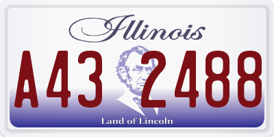 IL license plate A432488