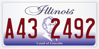 IL license plate A432492