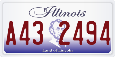 IL license plate A432494