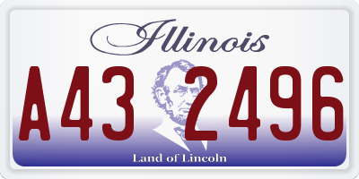 IL license plate A432496