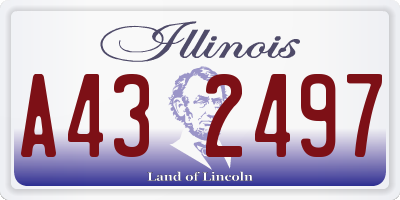 IL license plate A432497